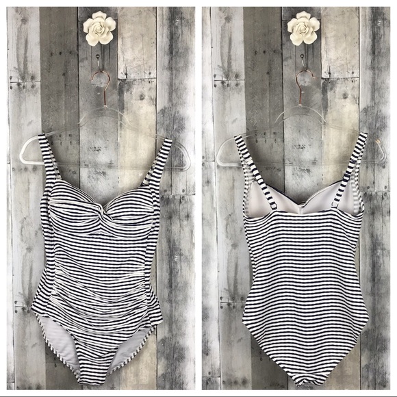 Bond-Eye Nip Tuck Sorrento Stripe Swimsuit S8 EUC - Picture 2 of 8